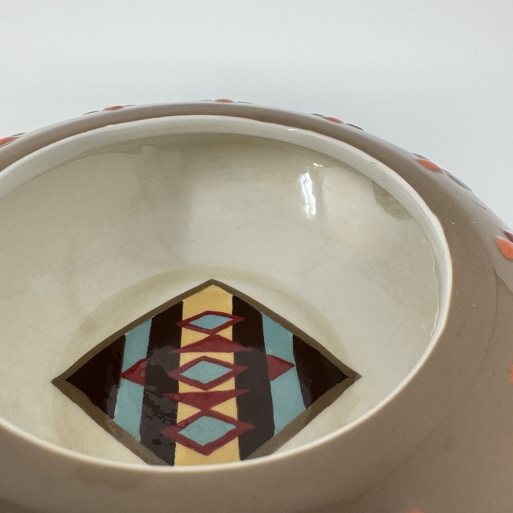 Pendleton Lidded Bowl Horse Ranch House Trinket Box Aztec South Western Ranch - Picture 5 of 15
